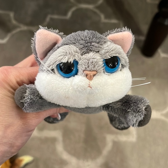 Russ Berrie Smokie Grey gray cat 5” plush plushie big blue eyes stuffed animal - Picture 3 of 15